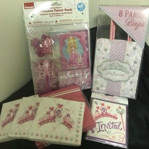 Princess Party Pack Invitations Favors Treat Bags